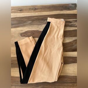 & Other Stories Khaki Pants with Black Stripes - Size 0, Like New